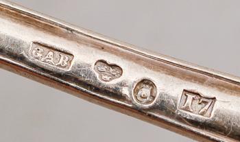 KAFFESKEDAR, 12 st, silver, "Empire", 1912. Vikt ca 182 g.