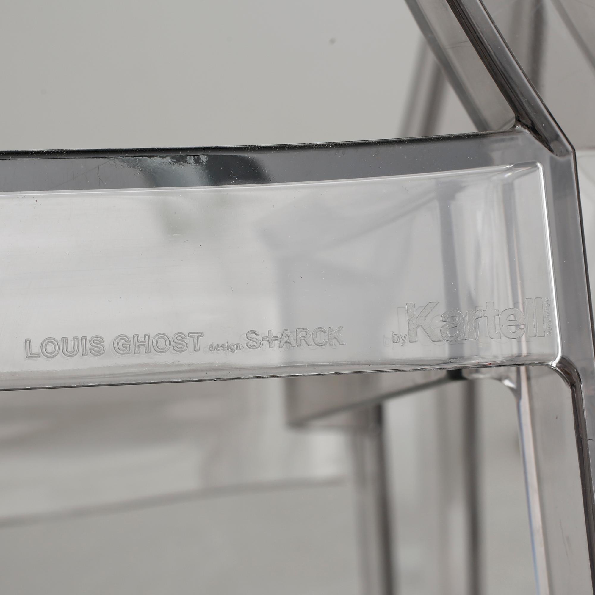 KARMSTOLAR, ett par, "Louis Ghost", Philippe Starck för Kartell.