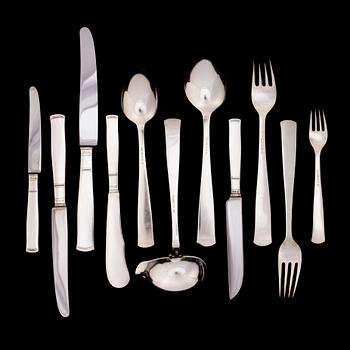 JACOB ÄNGMAN, a 102-piece silver cutlery set 'Rosenholm' for GAB Stockholm 1937.