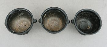 TRÄDGÅRDSURNOR, 3 st, aluminium, Byarums Bruk, modern tillverkning.