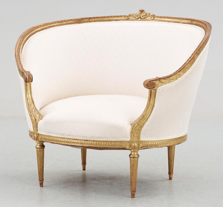 FÅTÖLJ, Louis XVI-stil. 1900-tal.