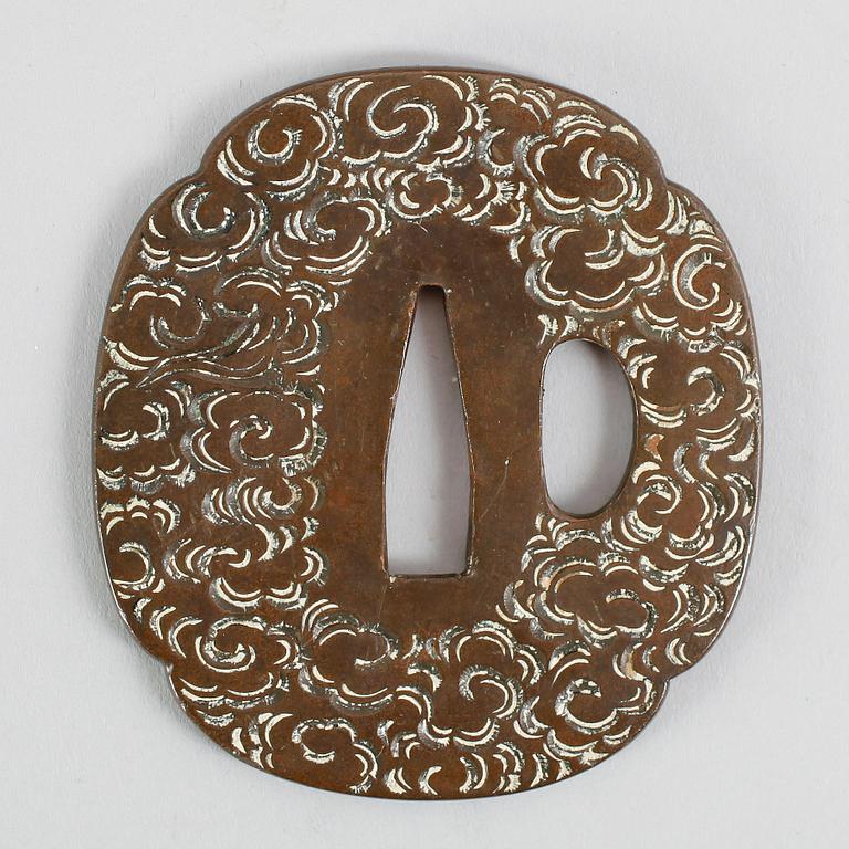 TSUBA, brons, Japan, 1700-tal.
