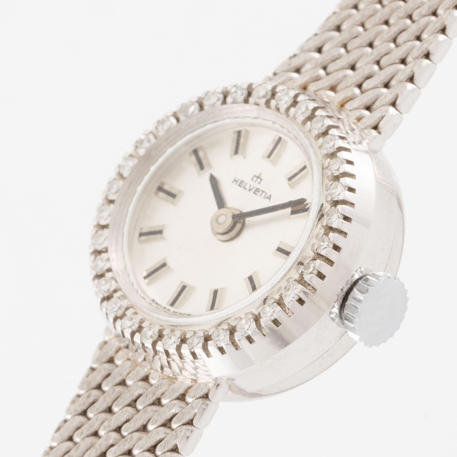 Helvetia, wristwatch, 18K white gold with diamonds.