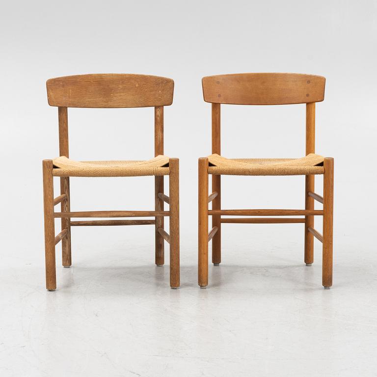 Børge Mogensen, stolar, 8 st, "J39", FDB Møbler, Danmark.