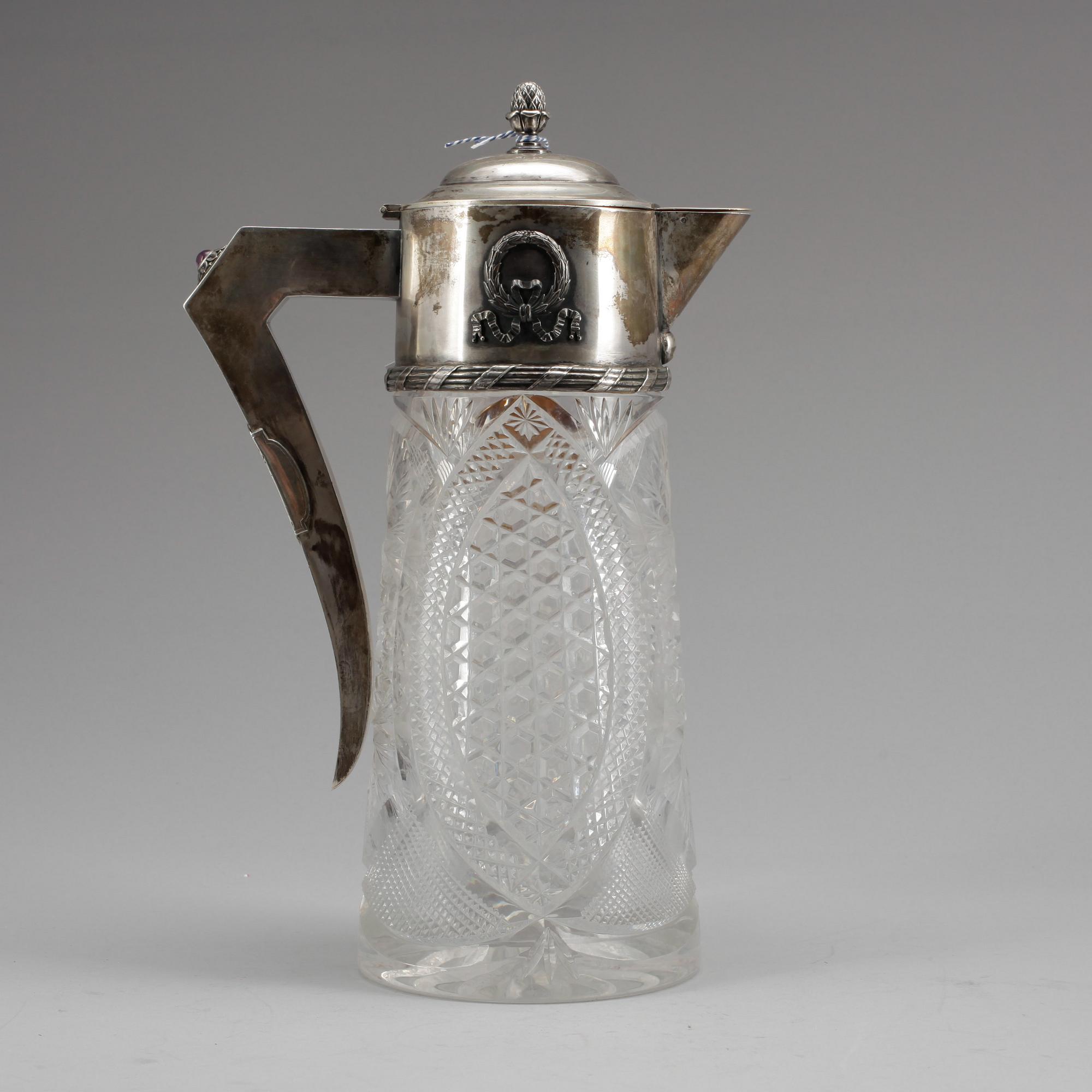 KARAFF, glas och silver, Fedor Lorie, Moskva (1908-1917).