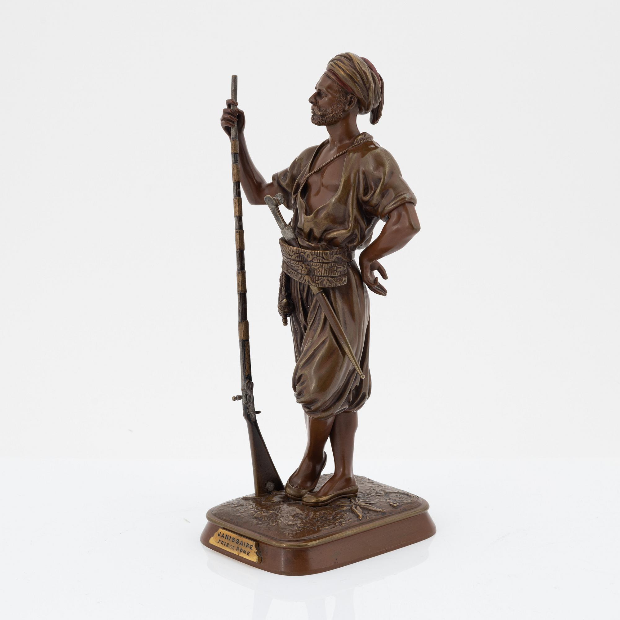 Jean Didier Debut, efter,  skulptur, patinerad brons, signerad.