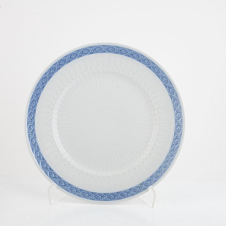 Arnold Krogh, twelve "Blå vifte" plates, Royal Copenhagen, Denmark.