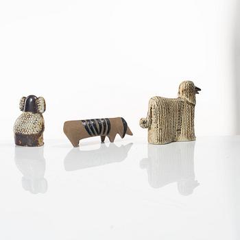 Lisa Larson, figuriner, 3 st, Gustavsberg.