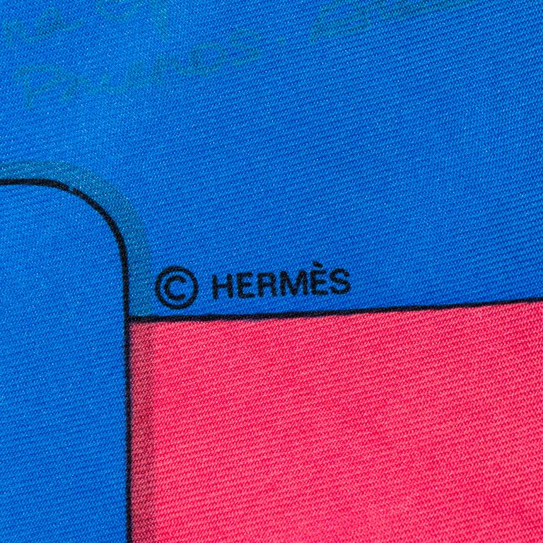 Hermès, a scarf, 'Le Monde du Polo'.
