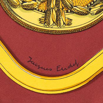 Hermès, a 'Brides de Gala' silk scarf.