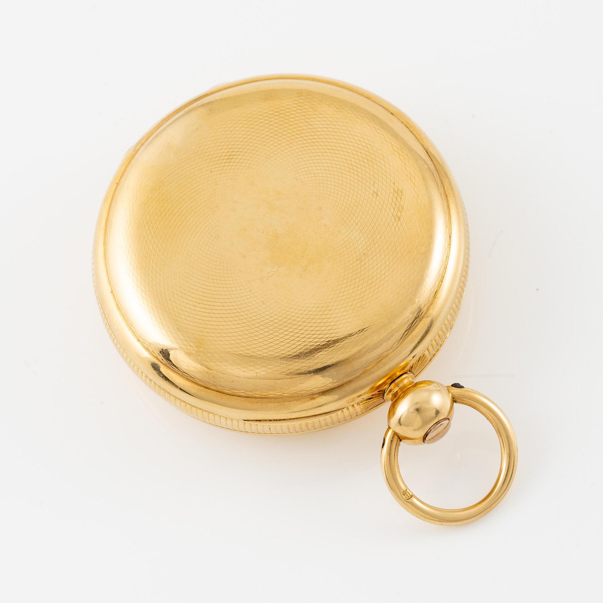 An 18k gold hunter pocket watch by James McCabe the younger (watchmaker in London 1822-38), 1828.