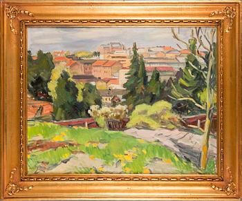 Harry Henriksson, öljy kankaalle, signeerattu ja päivätty -45.