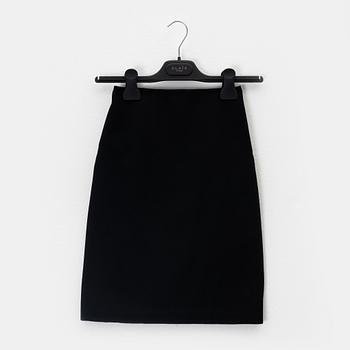 Alaïa, a black cotton skirt, size 36.