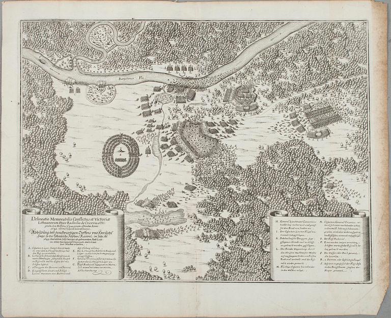 KARTA, slaget vid  Loyew, Vitryssland 1649.