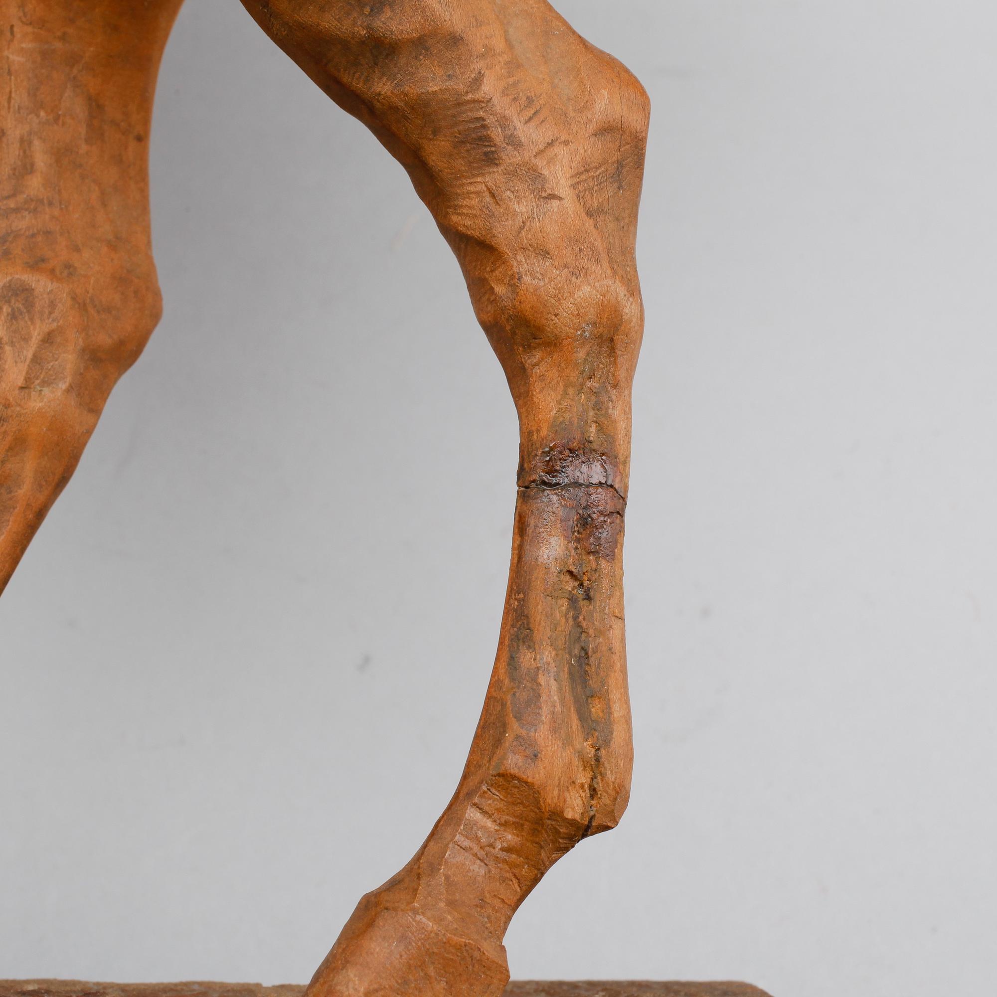 AXEL PETERSSON DÖDERHULTARN, skulptur, skuret trä.