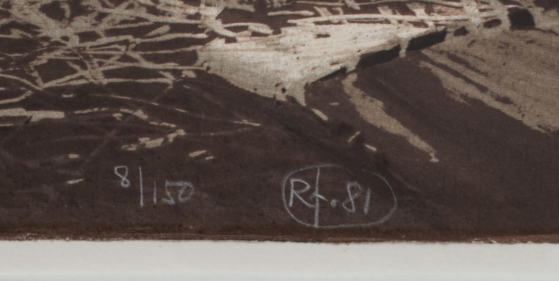 ROJ FRIBERG, färglitografi, monogramsignerad, daterad -81 och numrerad 8/150.