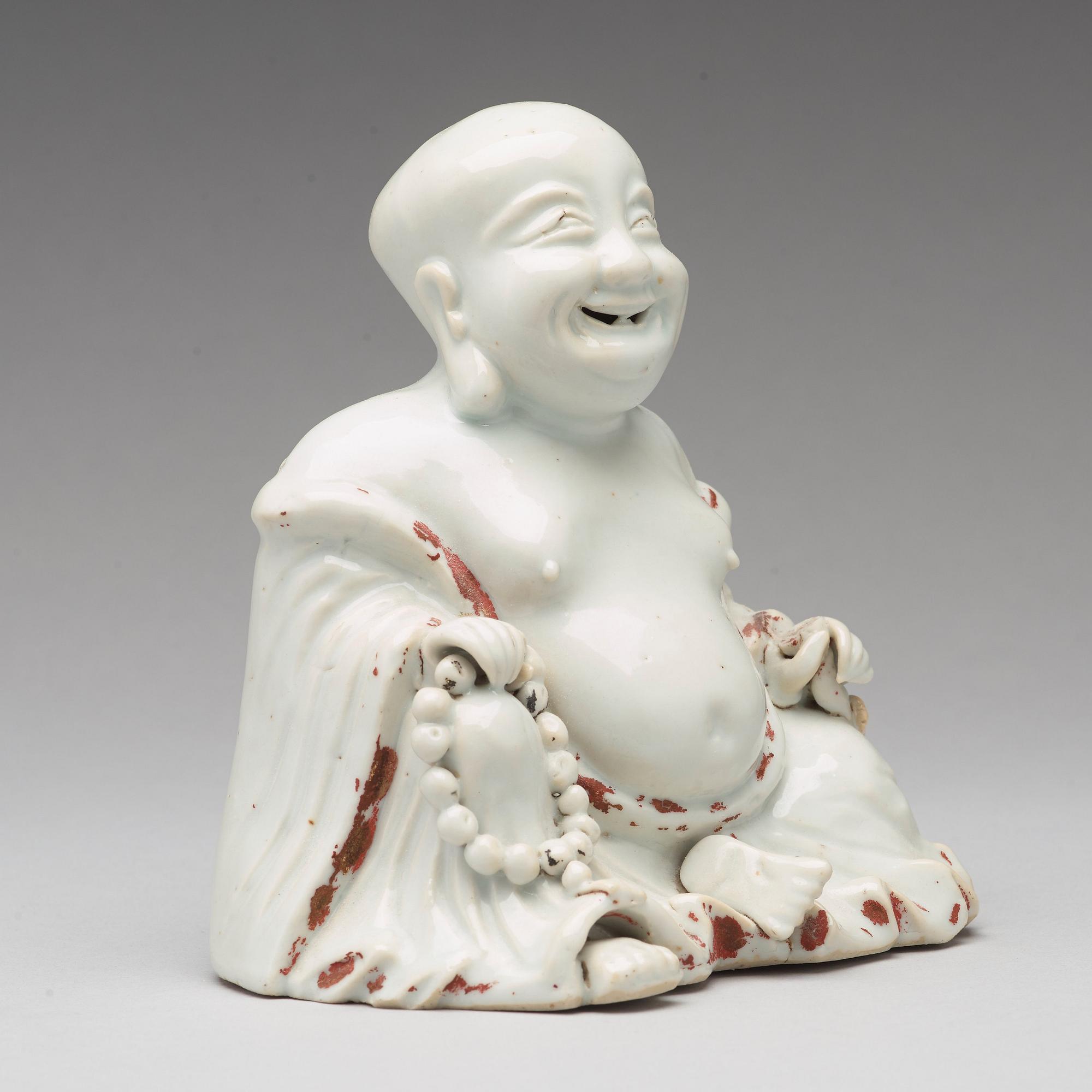 BUDDAI, blanc de chine. Qingdynastin, 1700-tal.