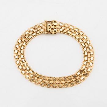 Bracelet X-link 18K gold, Braconi Gustavo Arezzo Italy.