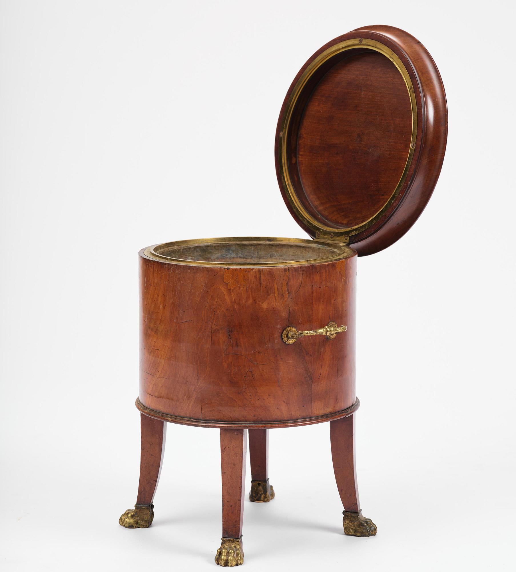 A George III mahogany wine cooler, later part 18th century.