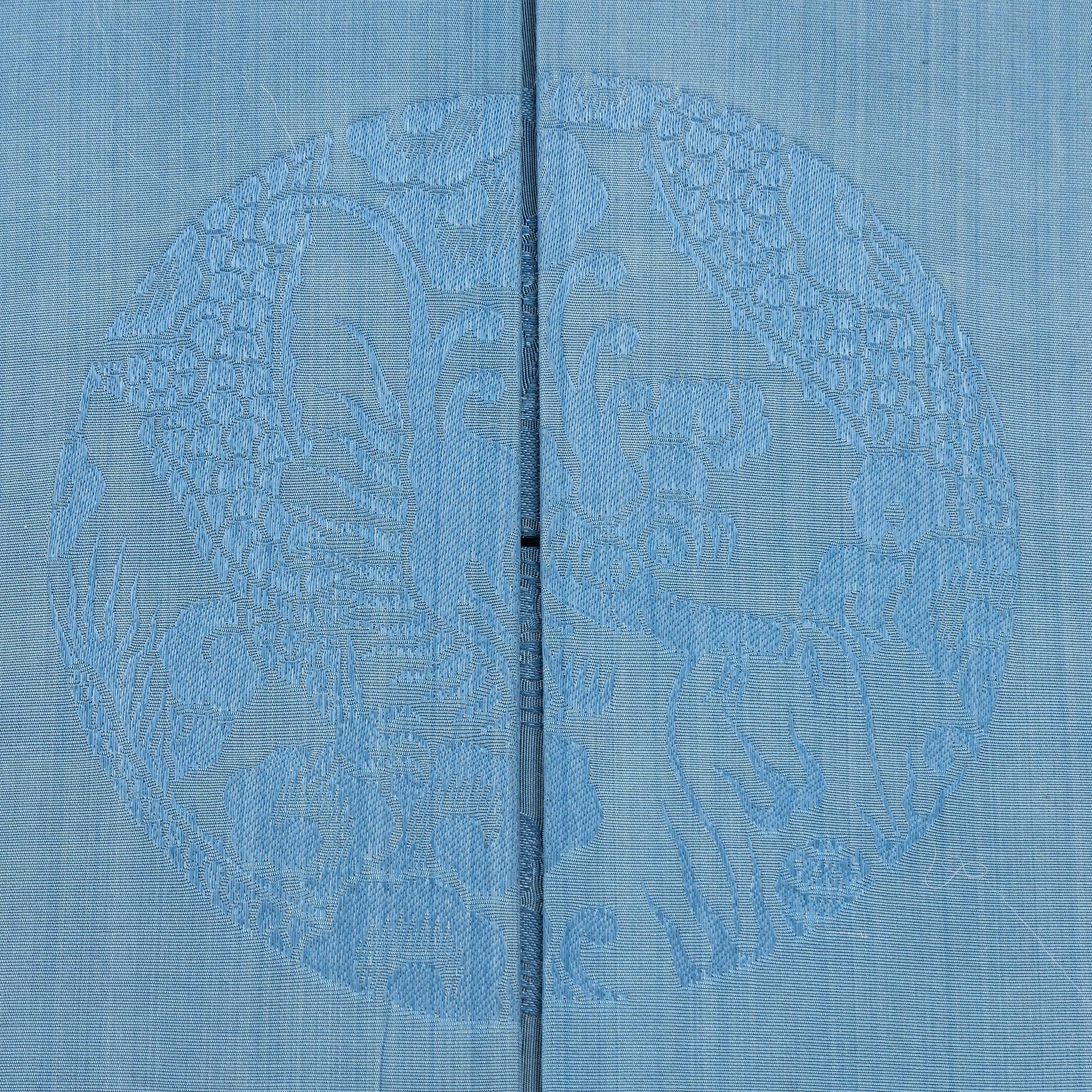 A group lot of embroidered silk textiles and a silk sowing purse, late Qing dynasty/early 20th century.