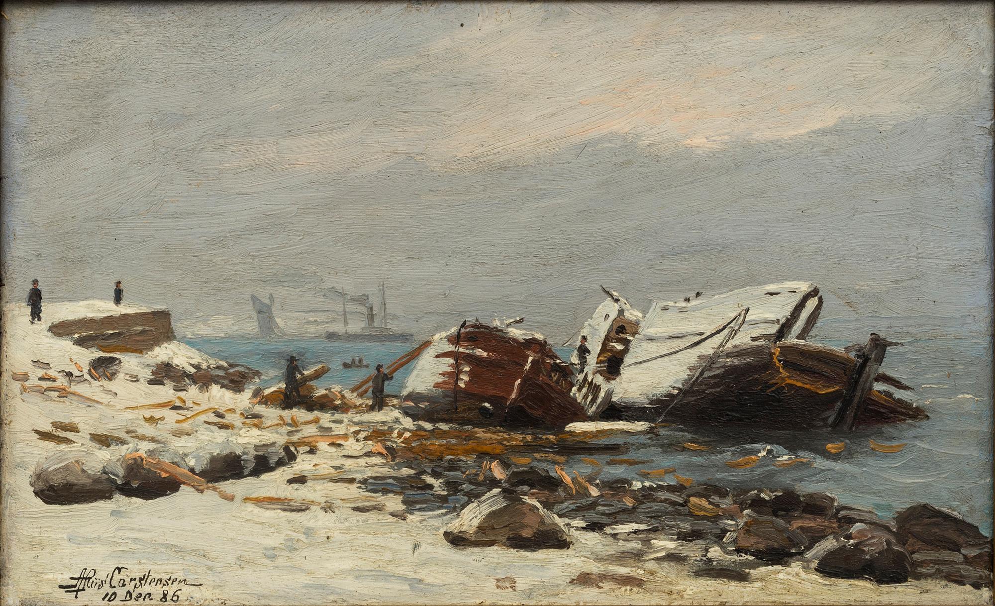 ANDREAS RIIS-CARSTENSEN, oil on panel signed and dated.