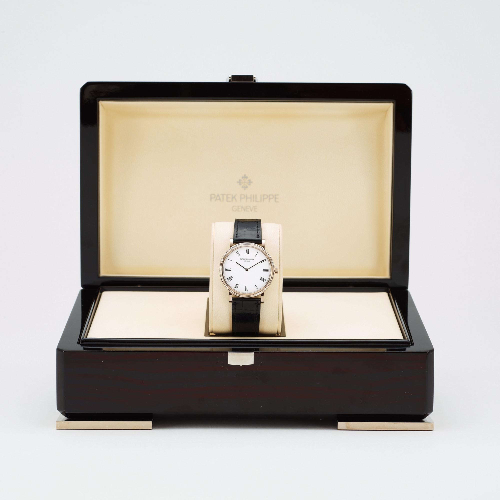 PATEK PHILIPPE, 'Calatrava', automatisk, vitguld, 2009.