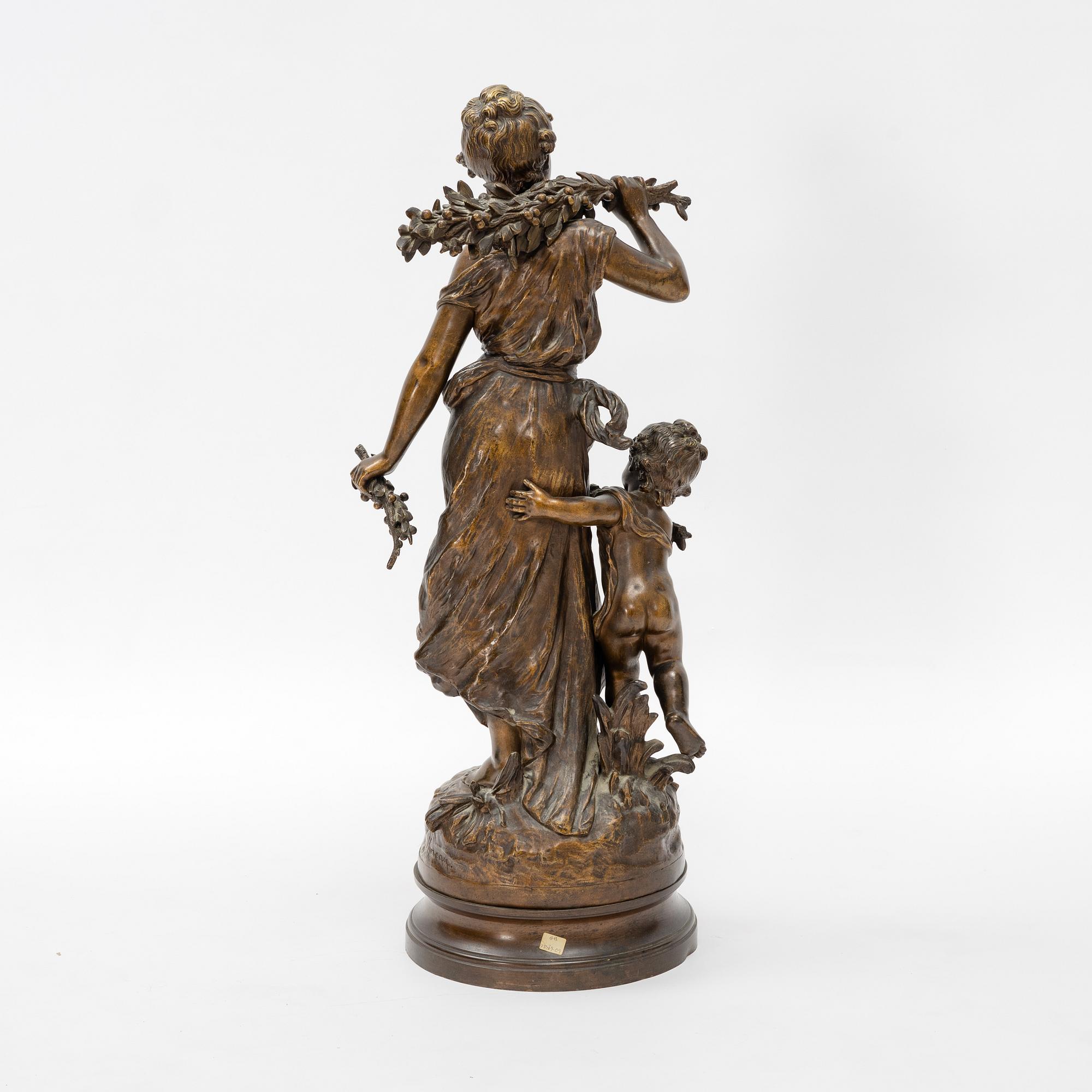 Hippolyte François Moreau, efter. Skulptur, brons.