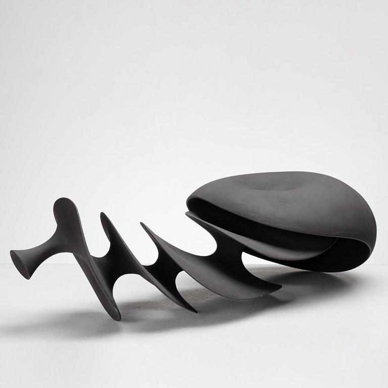 Eva Hild, a black stoneware sculpture "Prolongation", Sweden 2009.