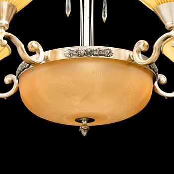 A 1920s/1930s art deco ceiling light.