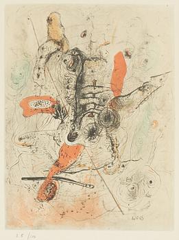 Alfred Otto "Wols" Schulze, etching in colours, signed in plate, numbered 26/100.