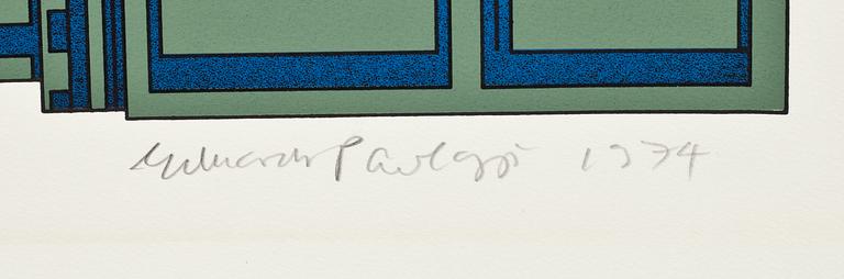 EDUARDO PAOLOZZI, färgserigrafi, signerad och numrerad 72/100.