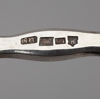 FISKSPADE, silver, kontrollstämplar Tartto 1855. Vikt 99,5 g.