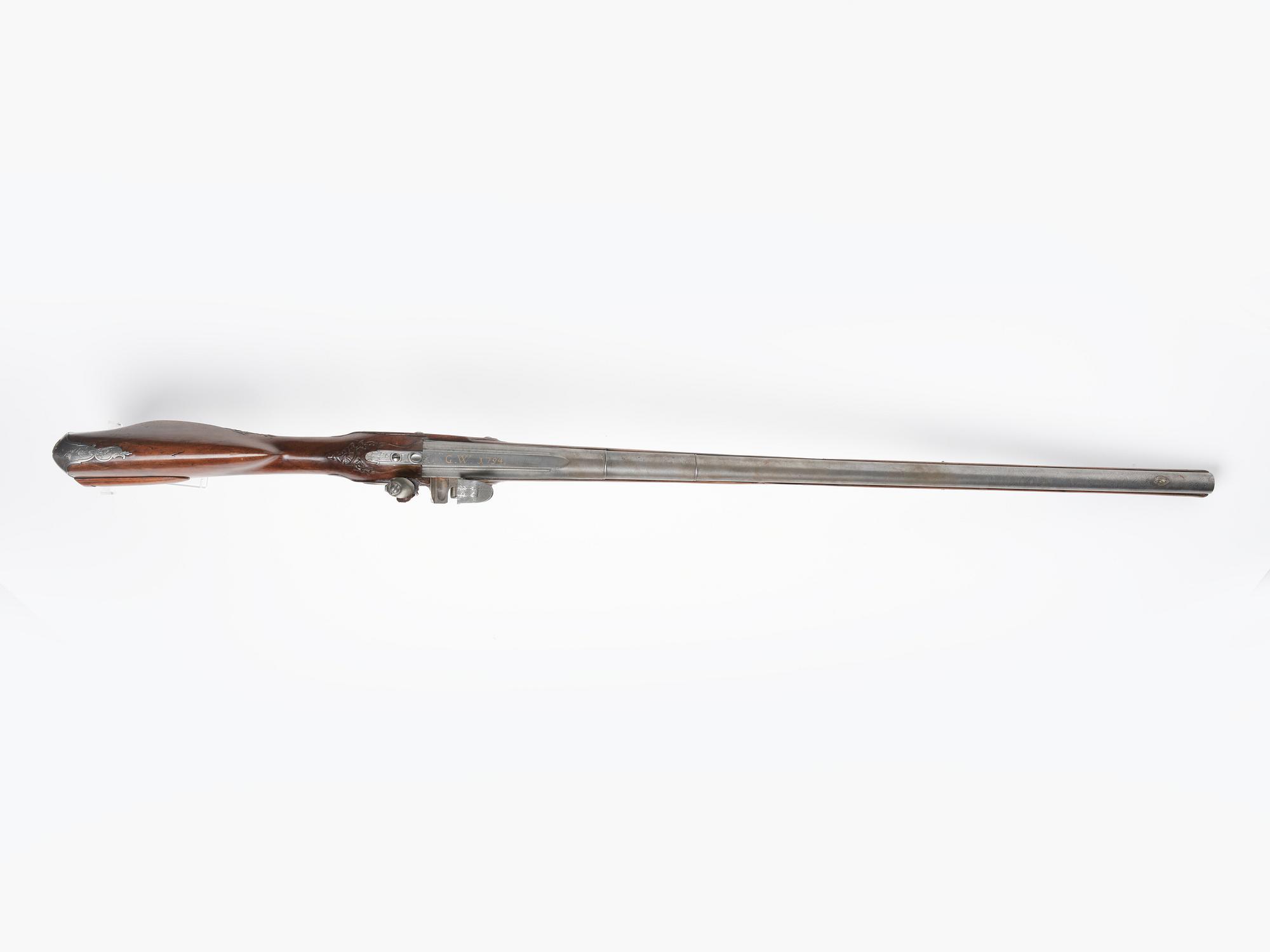 Flintlåsgevär, av Jakob Nusbaum, Stockholm, (1731-1784).