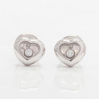 Chopard, örhängen, "Happy Diamonds", 18K vitguld med briljantslipade diamanter.
