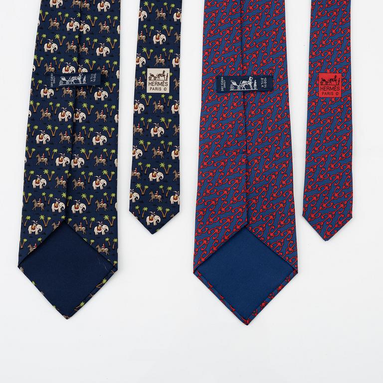 Hermès, slipsar, 2 st.