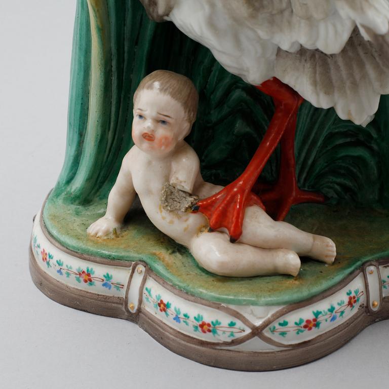 A porcelain table decoration from A.W.F Kister in Germany, around the year 1900.