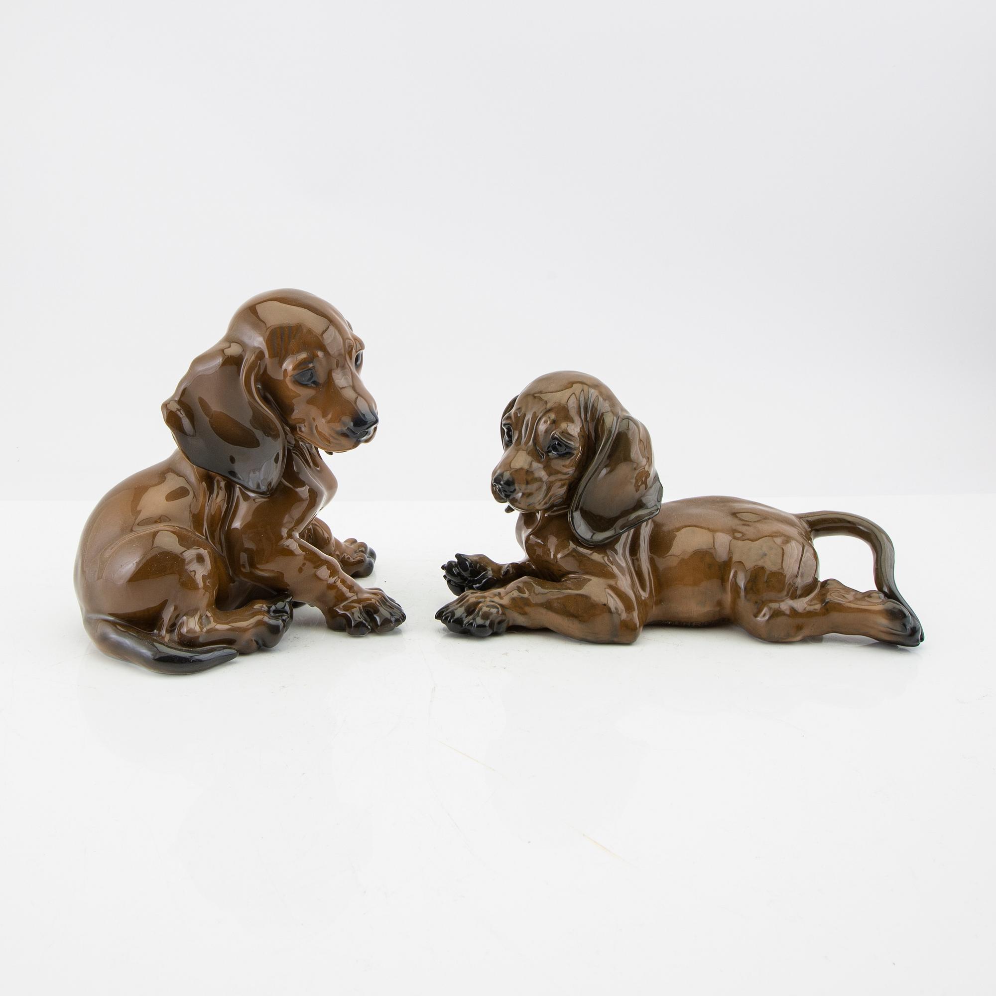 TH Kärner/E Heidenreich figurines 2 pcs Rosenthal Germany mid-20th century porcelain.