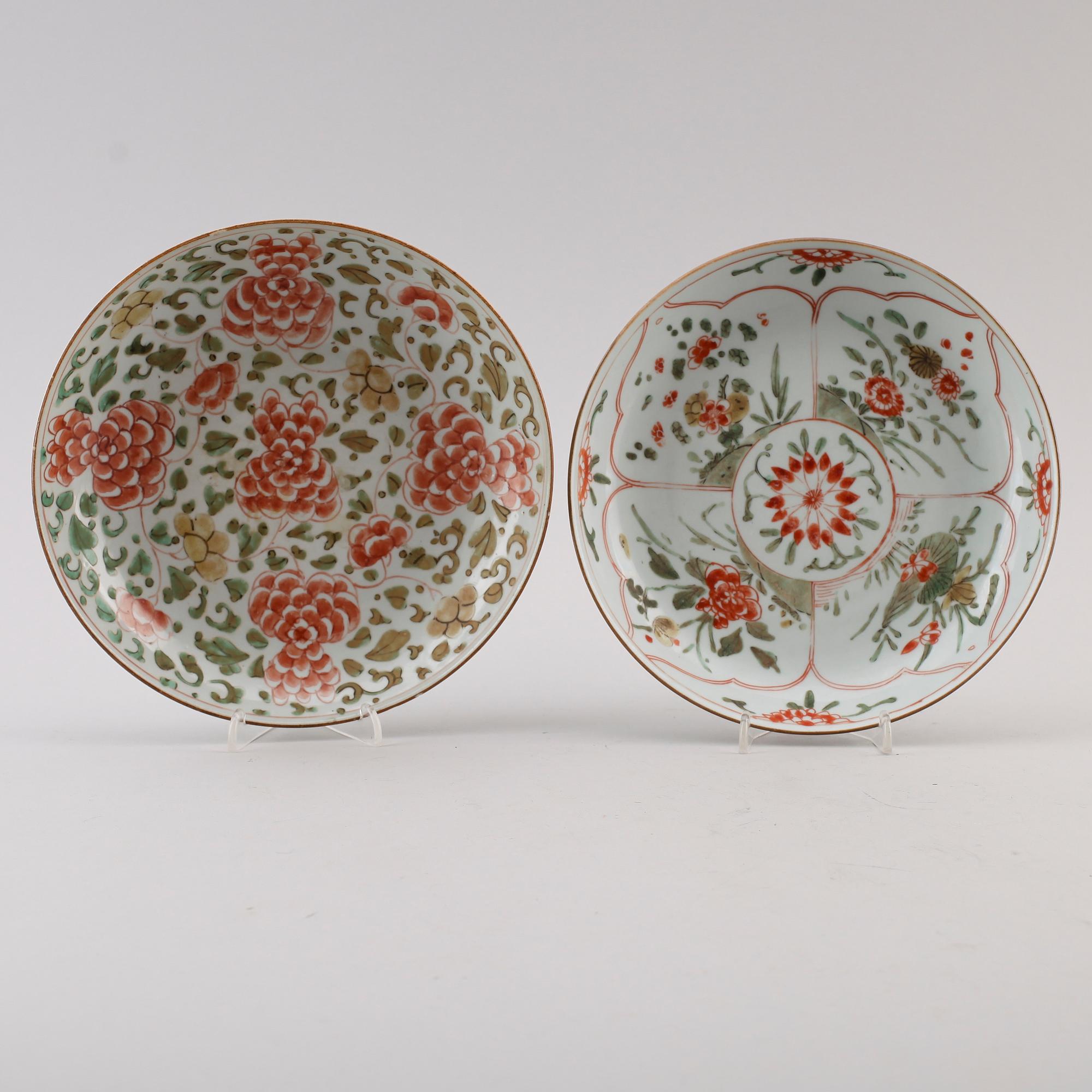 SKÅLFAT, 2 st, porslin, Kina, 1800-tal.