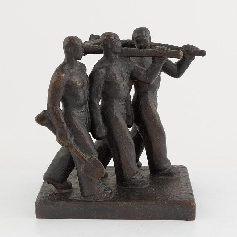 Okänd konstnär, 1900-tal, Tre arbetare.