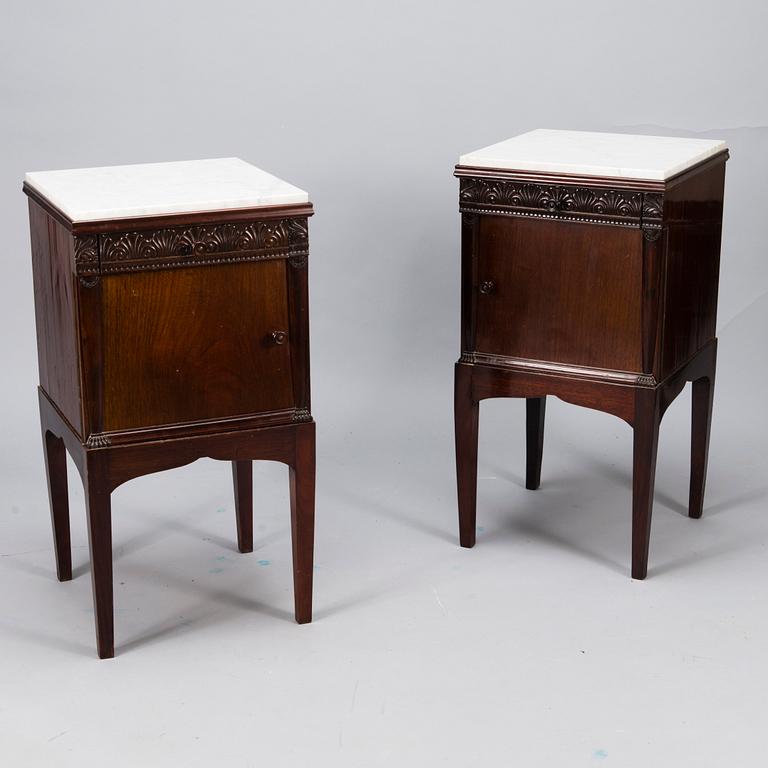 A PAIR OF NIGHTSTAND CUPBOARDS, probably France, early 20th century.