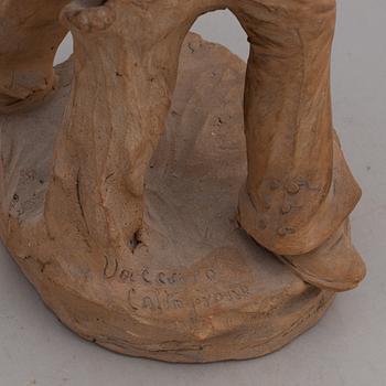 GIUSEPPE VACCARO CALTAGIRONE, two signed terracotta sculptures.