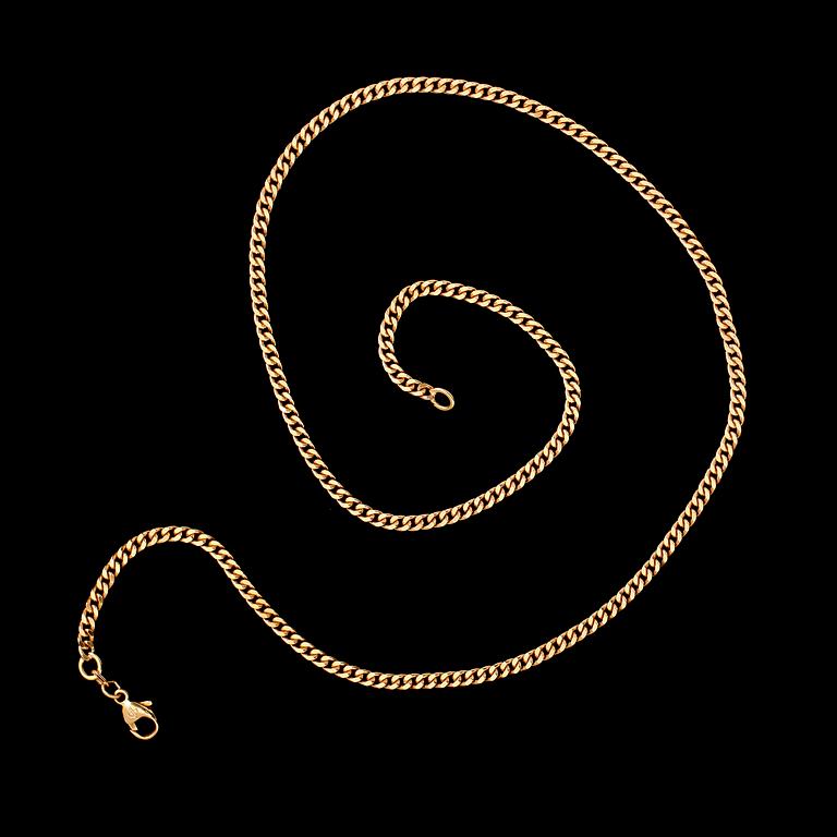 COLLIER, 18 k guld.  Vikt ca 19 g.