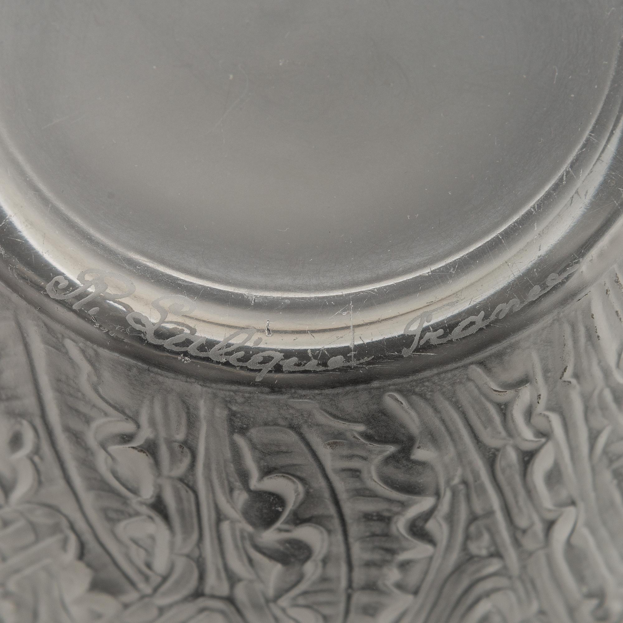 René Lalique, a 'Domrémy' glass vase, 1926.