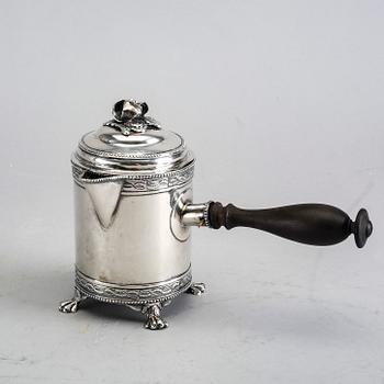 Peter Johan Zetterling chokladkanna silver Linköping 1793.