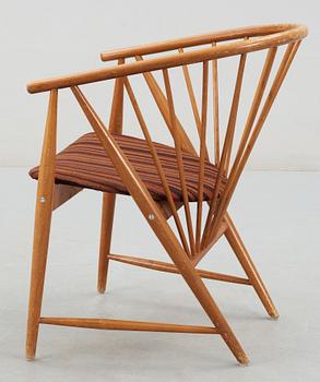 KARMSTOL, "Solfjädern", Sonna Rosén, Nässjö Stolfabrik, formgiven 1948.