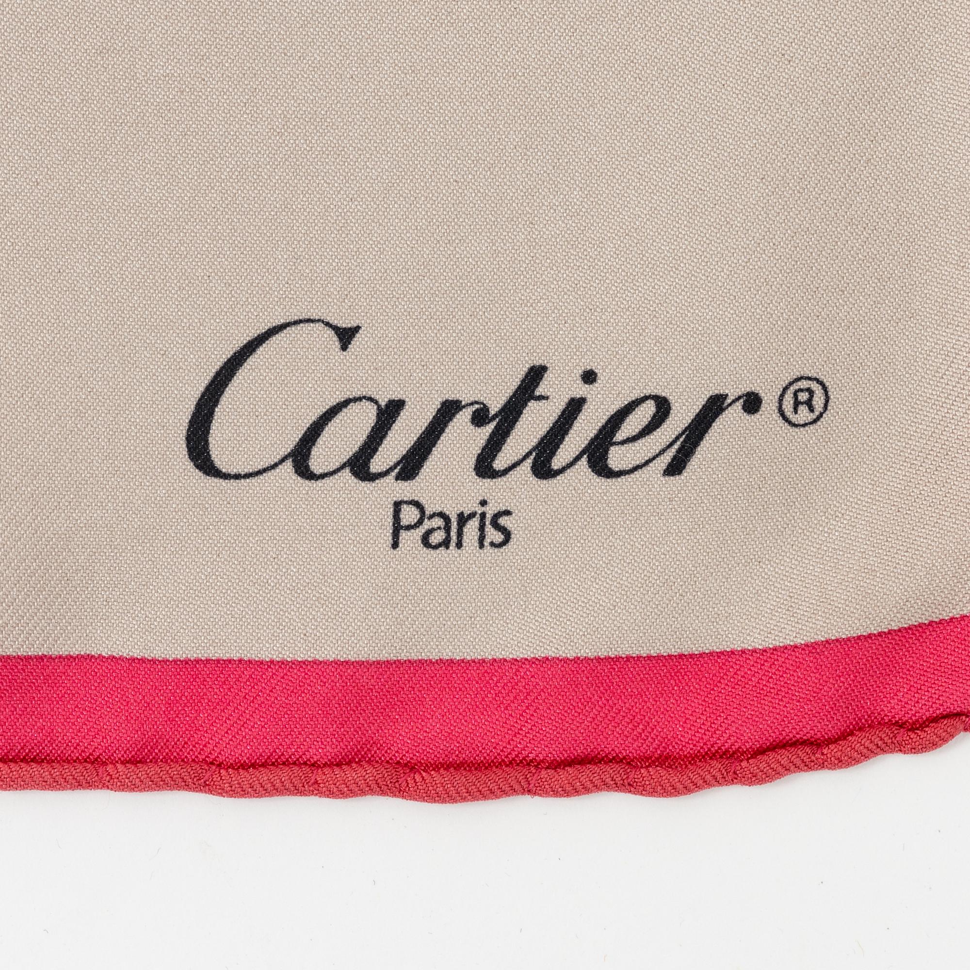 Cartier, a twill silk scarf.