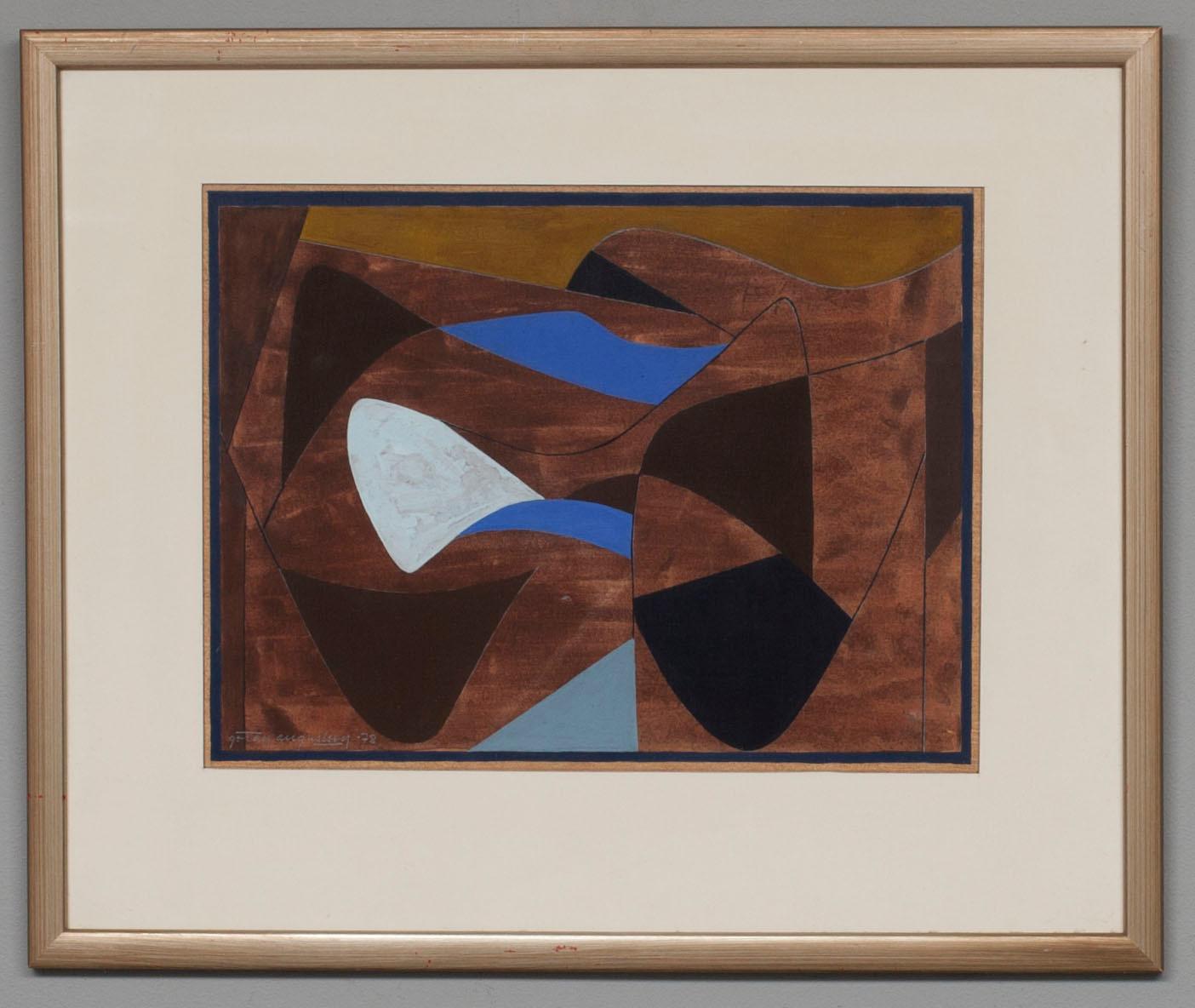 GÖRAN AUGUSTSON, gouache på papper, signerad och daterad -78.