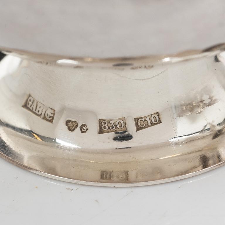 A set of twelve Swedish silver punsch cups, including Ceson, Gothenburg 1989.