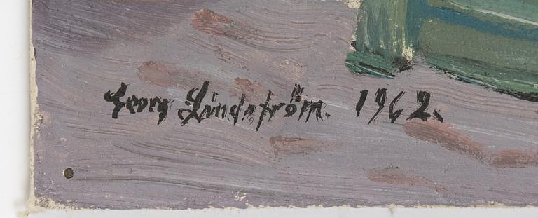 Georg Lindström, oil on panel, signed and dated 1962.