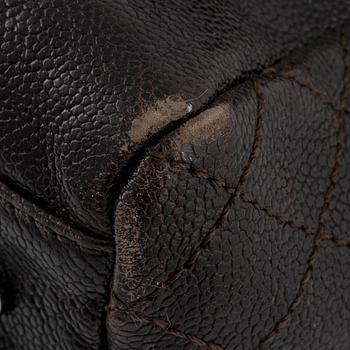 Chanel, A brown caviar leather bag, 2006-2008.